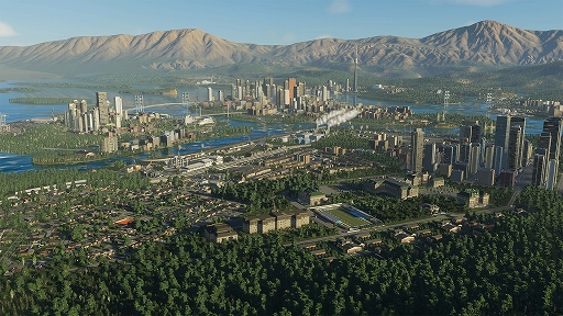 画像ギャラリー No.001のサムネイル画像 / 「Cities: Skylines II」のマップ領域は前作の5倍以上に拡張。高山地帯や島々など多様な環境や，さまざまなテーマのアセットも登場