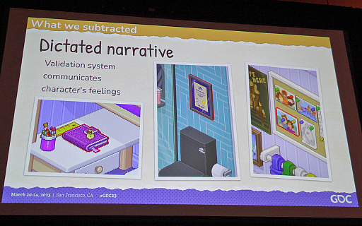 画像ギャラリー No.035のサムネイル画像 / ［GDC 2023］世界的ヒット作となったインディーズゲーム「Unpacking」は引き算から生まれた。制作者が登壇したGDCの講演レポート