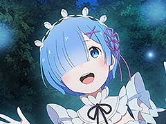 リゼロ新作アプリ「リゼウィチ」の描き下ろしイメージイラストが公開に。ラムとレム，エミリアが夜の森を探索する様子を描く