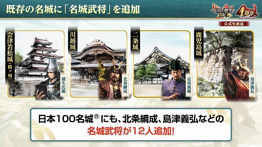 画像ギャラリー No.015のサムネイル画像 / 位置情報ゲーム「信長の野望 出陣」は,8月31日にサービス1周年。感謝の大型アップデートを本日実施