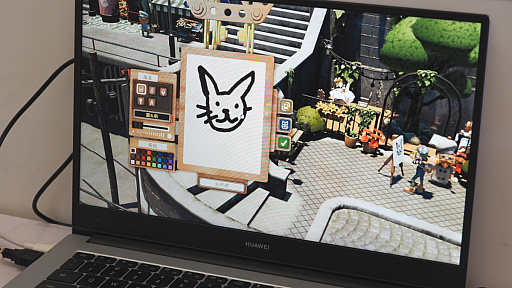 画像ギャラリー No.003のサムネイル画像 / ［CJ2023］お絵かきゲームは中国でもウケると思います。「パスパルトゥー2」ブースで，現地パブリッシングの青写真を眺める
