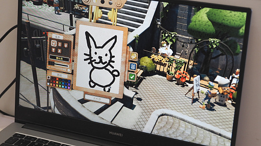 画像ギャラリー No.004のサムネイル画像 / ［CJ2023］お絵かきゲームは中国でもウケると思います。「パスパルトゥー2」ブースで，現地パブリッシングの青写真を眺める
