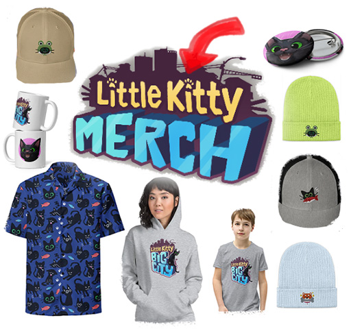 画像ギャラリー No.001のサムネイル画像 / 「Little Kitty, Big City」グッズを10％割引で販売中。シャツやパーカー，キャップなどをラインナップ