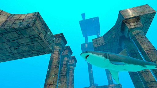 画像ギャラリー No.003のサムネイル画像 / サメ10匹でマルチプレイ狩りバトロワ(ゾンビシャークもいるよ)。とにかく食ってジェットで加速するVR対応の「SHARKS」デモ版が公開