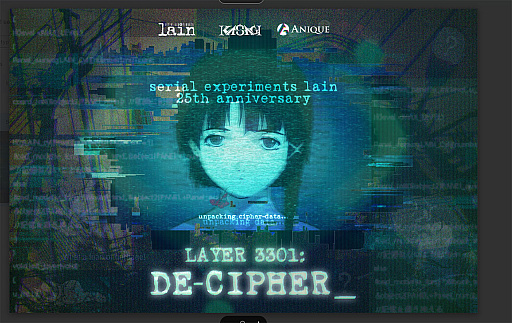 画像ギャラリー No.001のサムネイル画像 / 「serial experiments lain」公開から25周年を記念した現実拡張型の謎解きゲームが登場。今月中のリリースを予定