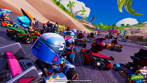 画像ギャラリー No.001のサムネイル画像 / ［プレイレポ］60人が入り乱れる大混戦レース。「Stampede: Racing Royale」は2つのゲームのいいとこ取りだった