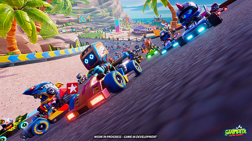 画像ギャラリー No.004のサムネイル画像 / ［プレイレポ］60人が入り乱れる大混戦レース。「Stampede: Racing Royale」は2つのゲームのいいとこ取りだった