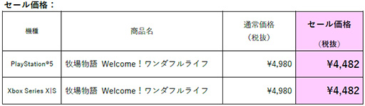 画像ギャラリー No.012のサムネイル画像 / 「牧場物語 Welcome!ワンダフルライフ」PS5 / Xbox Series X|S版が6月22日に発売。10%オフセールを7月10日23:59まで実施