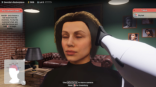 画像ギャラリー No.004のサムネイル画像 / 目指せ，カリスマ美容師。「Hairdresser Simulator」が本日Steamでリリース。髭を整えられる無料DLCの情報も明らかに