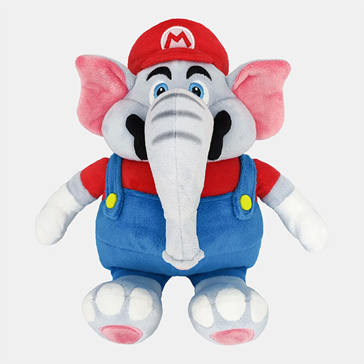 画像ギャラリー No.002のサムネイル画像 / 「スーパーマリオブラザーズ ワンダー」のゾウマリオのぬいぐるみが1月13日に発売。ふっくらとしたシルエットを再現