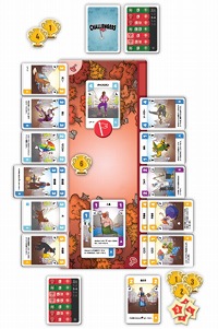 画像ギャラリー No.002のサムネイル画像 / 7ラウンドの予選を勝ち抜き，優勝を目指せ！ デッキ構築型の対戦ボードゲーム「チャレンジャーズ！」の日本語版が7月下旬発売へ