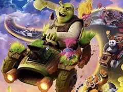 「シュレック」や「カンフー・パンダ」など，ドリームワークス作品のキャラがカートで激走。「DreamWorks All-Star Kart Racing」が発表に