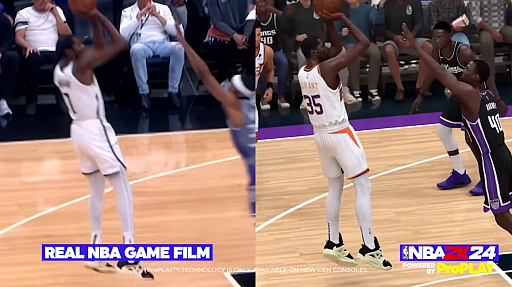 画像ギャラリー No.001のサムネイル画像 / 「NBA 2K24」は実際の試合映像から選手のモーションを取り込む。いよいよ本物と見分けが付かなくなってきた最新トレイラー公開