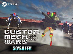 PC版「CUSTOM MECH WARS -カスタムメックウォーズ-」が50％オフでSteamのセールに登場。各エディションやDLCも対象