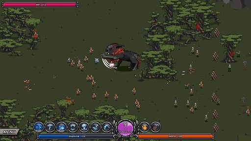 画像ギャラリー No.001のサムネイル画像 / アクションRPG「Monster Run」，体験版を配信。森での静かな暮らしを邪魔をされたモンスターとなり，無数の人間たちを蹴散らせ