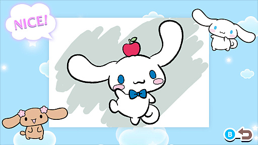 画像ギャラリー No.005のサムネイル画像 / ハローキティやマイメロディの塗り絵が楽しめる。Switch向けソフト「ぬりえであそぼう サンリオキャラクターズ」,本日配信開始