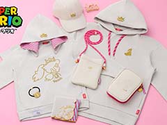 ピーチ姫をテーマにしたグッズをNintendo TOKYOなどで発売。ホワイトとピンクの上品＆キュートなデザイン