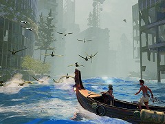 水没した都市遺跡が舞台のアクションADV「ミクと水没都市 廃墟の謎」本日リリース。黒い植物に覆われた世界を救うため，姉弟は冒険に出発する