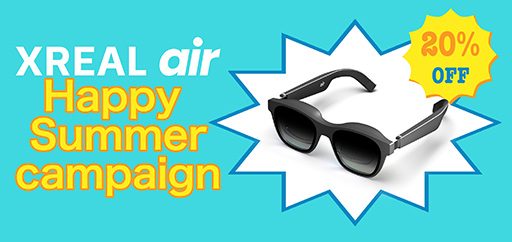 画像ギャラリー No.002のサムネイル画像 / サングラス型ディスプレイ「XREAL Air」が20％オフの「Happy Summer Campaign」スタート