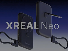 Switch2の映像をサングラス型ディスプレイに表示する変換アダプタ兼バッテリー「XREAL Neo」は，2025年9月発売を目指して開発中