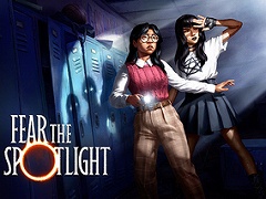 クラシックなグラフィックスのホラーゲーム「Fear the Spotlight」をプレイ。放課後の学校で起こる怪奇現象と，過去にあった悲劇の真相に迫る