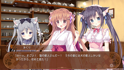 画像ギャラリー No.009のサムネイル画像 / Switch版「あまいろショコラータ」,体験版を配信開始。獣人たちの少女が働くカフェ「喫茶セタリア」を舞台に繰り広げられる恋愛ADV
