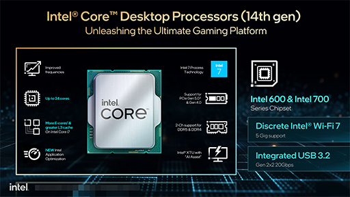 画像ギャラリー No.004のサムネイル画像 / Intel，デスクトップPC向け第14世代Coreプロセッサの「K」型番モデルを発表。最高のゲーム性能を謳う