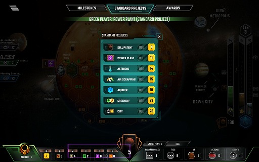 画像ギャラリー No.003のサムネイル画像 / 人気ボドゲのデジタル版「Terraforming Mars」,拡張DLC「Venus Next」をSteamで本日発売。金星の厚い雲層に浮遊都市を築き上げろ!