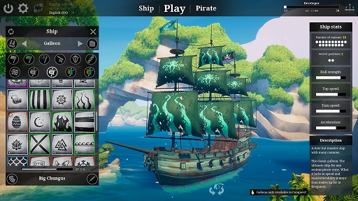 画像ギャラリー No.004のサムネイル画像 / 海賊バトルロイヤル「Blading Sails」，正式リリース。自分だけの海賊船を作り，仲間と協力し，海と陸で壮大な戦いを繰り広げる