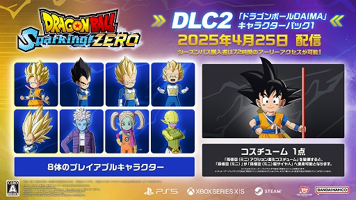 画像ギャラリー No.002のサムネイル画像 / 「ドラゴンボール Sparking! ZERO」,小さな孫悟空とベジータやグロリオ,魔人クウ,パンジが登場。DAIMAキャラパック1を4月25日に配信開始