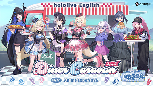 画像ギャラリー No.002のサムネイル画像 / ホロライブENメンバーがアメリカンダイナーに集う新グッズ「Diner Caravan」がAnime Expoで販売決定。会期後はオンライン販売も