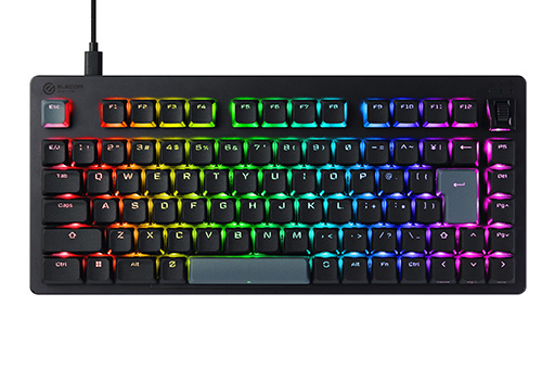 画像ギャラリー No.004のサムネイル画像 / 低背10キーレスの75％キーボードにラピッドトリガーを採用した「VK720AL」がエレコムから