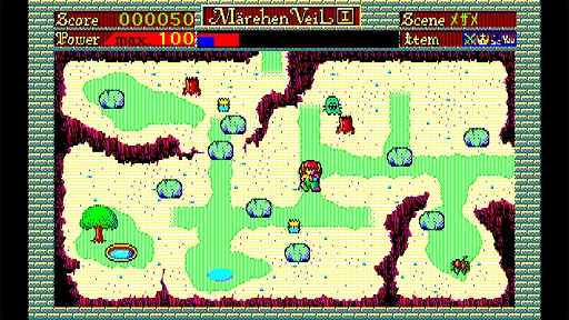 画像ギャラリー No.002のサムネイル画像 / 「EGGコンソール メルヘンヴェール PC-8801mkIISR」本日配信。魔法使いの呪いで醜い妖精にされた王子が，愛する王女の待つ故郷を目指す