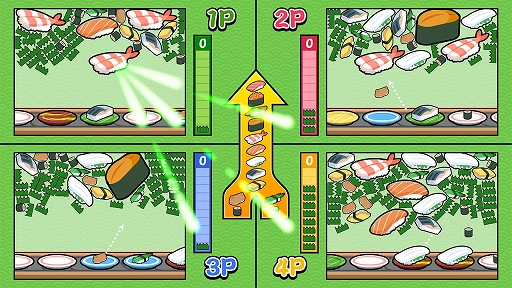 画像ギャラリー No.003のサムネイル画像 / 「SUSHIショット」,Steamで配信開始。同じ種類の寿司を合わせ,より大きな寿司を作っていくパズルゲーム