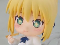 「Fate/stay night」のフィギュア「ねんどろいど セイバー 私服Ver.」が10月に発売予定。オプションパーツとして「お茶碗」「ちゃぶ台」などが付属