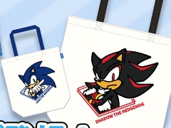 ソニックとシャドウがデザインされたトートバッグやTシャツなど，新作グッズの予約受付を開始