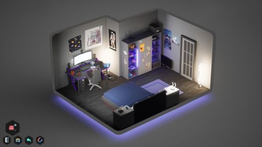 画像ギャラリー No.002のサムネイル画像 / ゲーミングな部屋からガレージまで。さまざまな部屋が作れるシミュレーションパズル「Furnish Master」,早期アクセスをSteamで開始