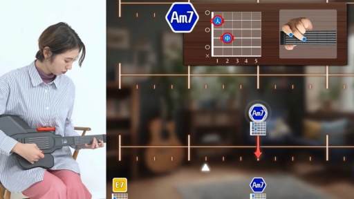 画像ギャラリー No.004のサムネイル画像 / Switchでギターの弾き方を学ぼう。ギター型コントローラも目を引く「GUITAR LIFE -LESSON1-」が2024年春に発売
