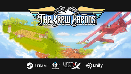 画像ギャラリー No.001のサムネイル画像 / 空と酒のアクションRPG「The Brew Barons」は3月2日発売。レシプロ水上飛行機で材料を集めて醸造工場を経営しよう