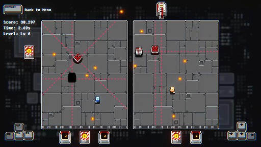 画像ギャラリー No.007のサムネイル画像 / WASDとカーソルキーで2機を1人で同時操作する弾幕回避ゲーム「13 Seconds」，本日Steamでリリース予定