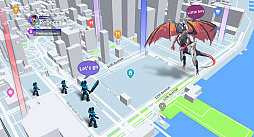 画像ギャラリー No.003のサムネイル画像 / 現実とリンクしたサイバーパンク風の3D世界が描かれるWeb3位置情報ゲーム「L3E7」を紹介。ランドマークでボスと戦い,報酬を手に入れる【PR】
