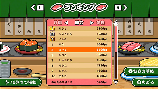 画像ギャラリー No.005のサムネイル画像 / 寿司と寿司をぶつけて寿司をレベルアップさせる「SUSHIショット オンライン」，ニンテンドーeショップで本日リリース