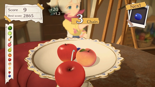 画像ギャラリー No.002のサムネイル画像 / お皿の上にフルーツを積んでいくパズルゲーム「フルーツマウンテン」PS/Switch版,本日配信。3分間で競うタイムリミットモードも実装