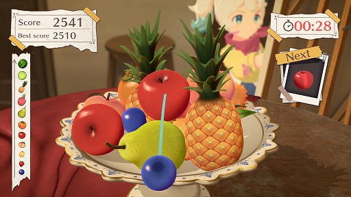 画像ギャラリー No.007のサムネイル画像 / お皿の上にフルーツを積んでいくパズルゲーム「フルーツマウンテン」PS/Switch版,本日配信。3分間で競うタイムリミットモードも実装