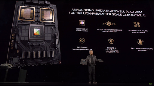 画像ギャラリー No.003のサムネイル画像 / NVIDIA，次世代サーバー向けGPUアーキテクチャ「Blackwell」を発表。1パッケージに2基のGPUダイを搭載する巨大GPU