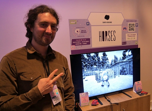 画像ギャラリー No.007のサムネイル画像 / ［GDC 2024］モノクロ世界で展開するホラーADV「HORSES」を紹介。不気味な農場で14日間におよぶ奇妙な出来事を体験する