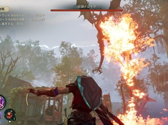 魔法の力でフィールドの環境に変化をもたらし，巨大な敵をよじ登りとどめを刺す。「Eternal Strands」という良質なアクションとの出会い