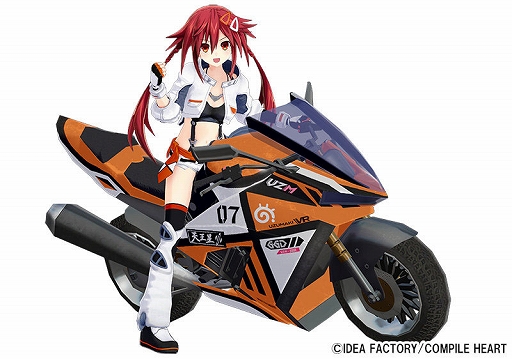画像ギャラリー No.005のサムネイル画像 / ネプテューヌシリーズのバイクアクション「爆走次元ネプテューヌ VS巨神スライヌ」,6月27日に発売決定。天王星うずめと四女神が登場