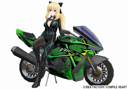 画像ギャラリー No.009のサムネイル画像 / ネプテューヌシリーズのバイクアクション「爆走次元ネプテューヌ VS巨神スライヌ」,6月27日に発売決定。天王星うずめと四女神が登場