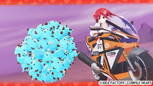 画像ギャラリー No.010のサムネイル画像 / ネプテューヌシリーズのバイクアクション「爆走次元ネプテューヌ VS巨神スライヌ」,6月27日に発売決定。天王星うずめと四女神が登場